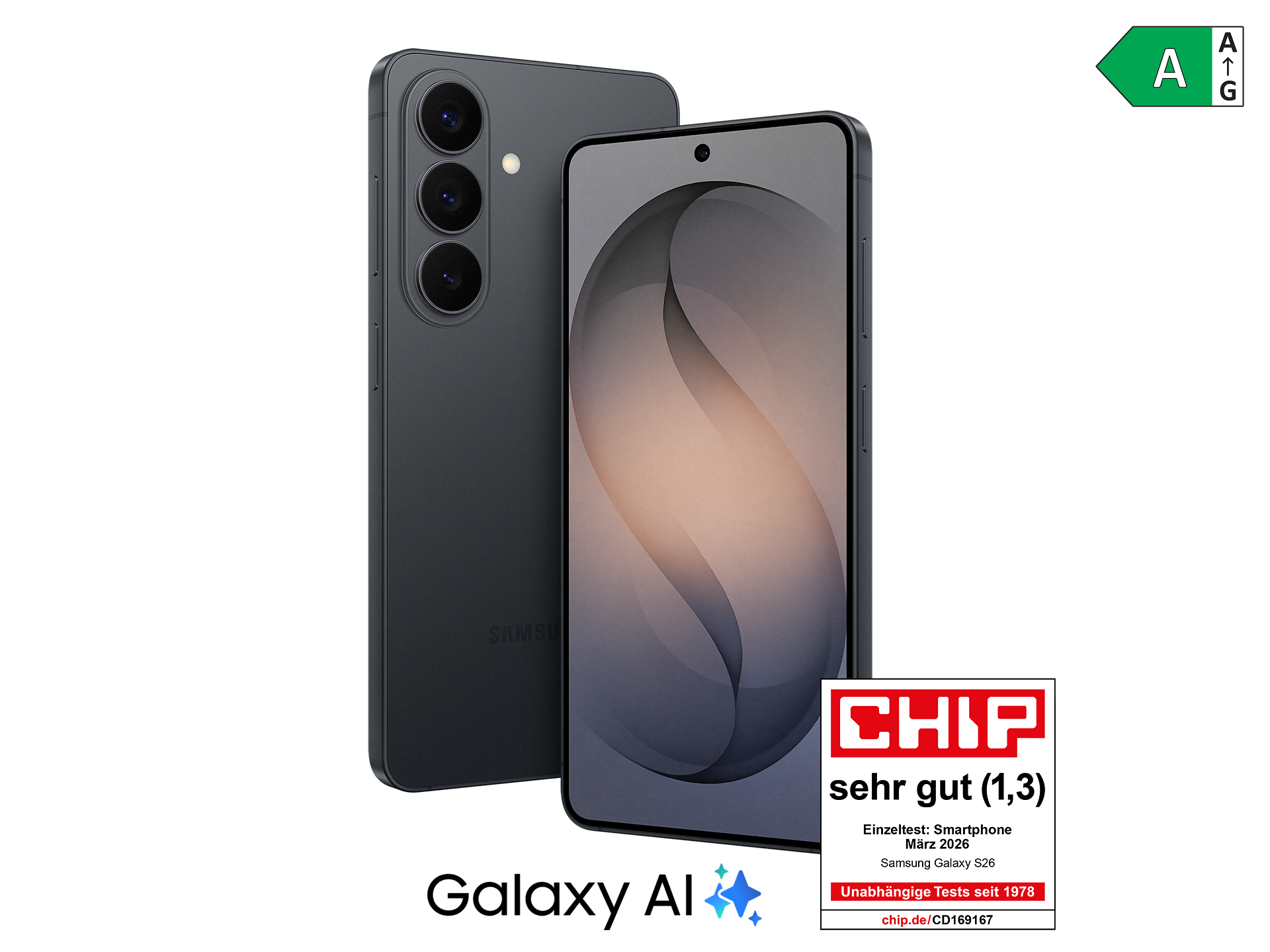 Samsung Galaxy S26 in black