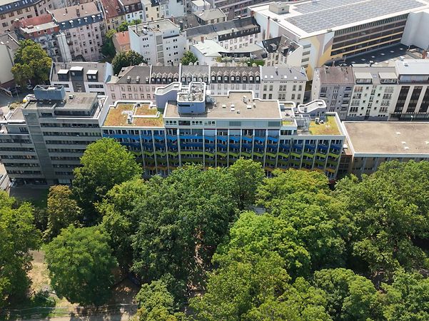 Luftaufnahme vom Anlagenring Frankfurt