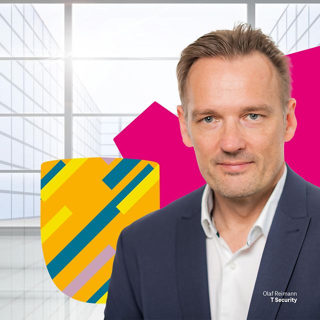 Das Bild zeigt ein Portrait von Olaf Reimann von Telekom Security