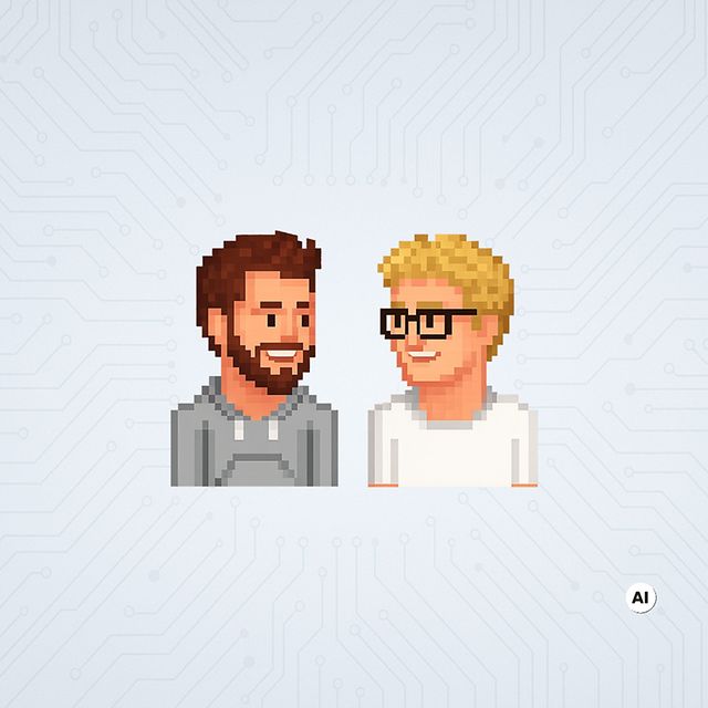 Two smiling faces from the Read Team: Kai and Tim, with blonde and brown hair