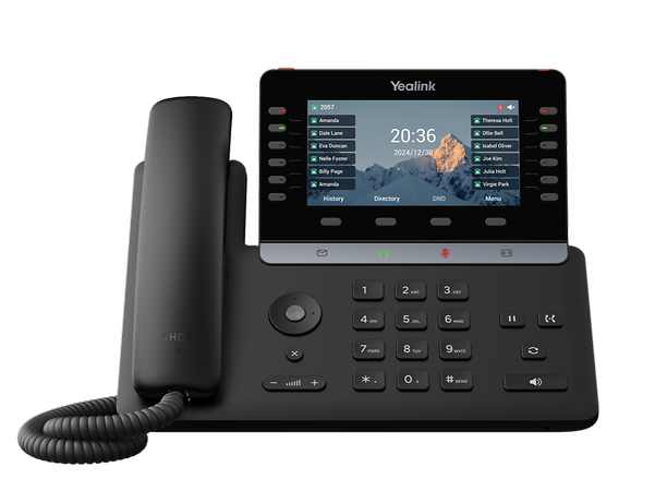 Bild eines schwarzen Desktop Telefons T85W von Yealink