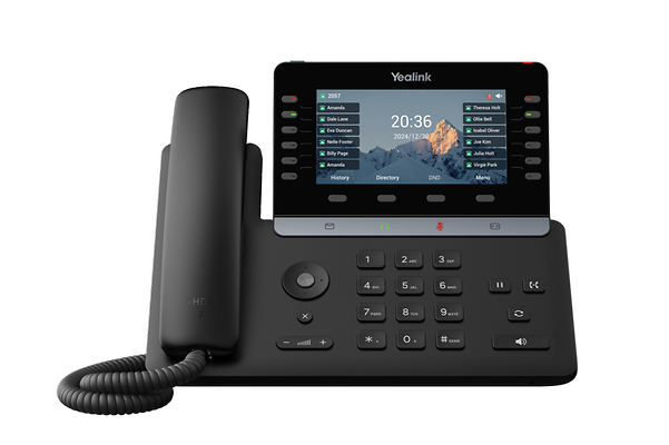 Bild eines schwarzen Desktop Telefons T85W von Yealink