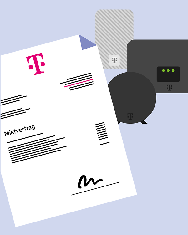 Mietvertrag mit Router und WLAN-Verstärker