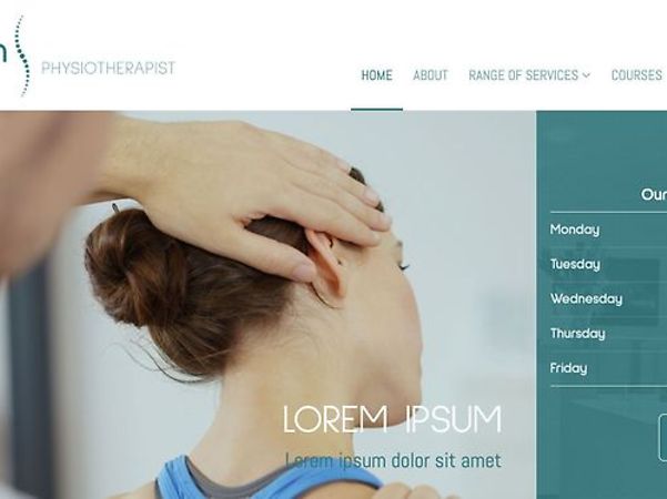 Designvorlage Physiotherapie des Telekom Homepage-Designers