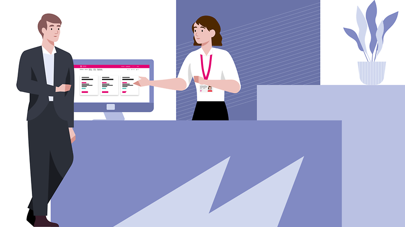 Ein Kunde lässt sich zu Internet & Festnetz Produkten beraten