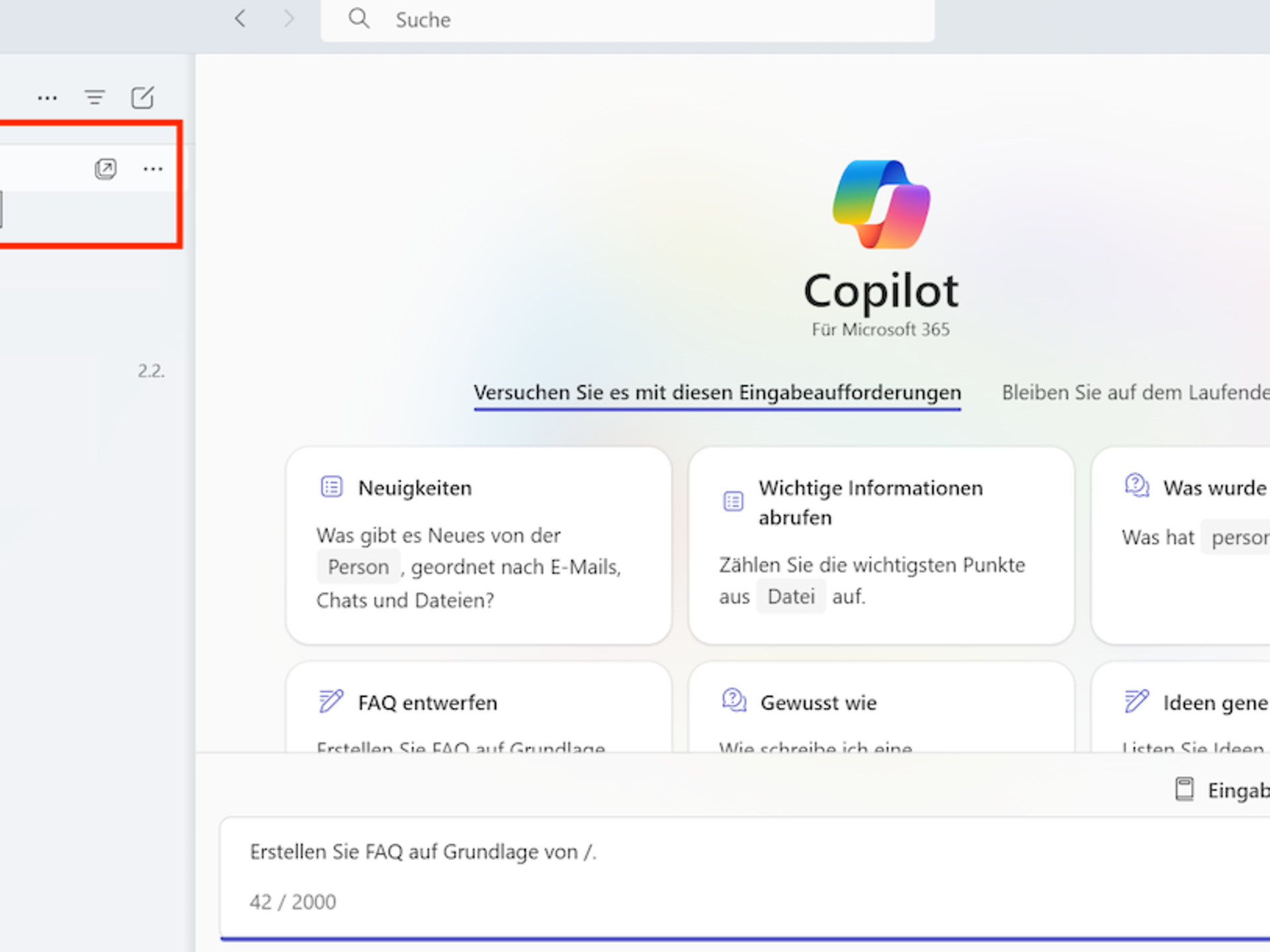 Copilot in Teams öffnen