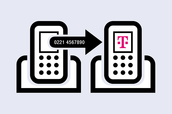 Festnetznummer wird vom alten auf das neue Festnetztelefon übertragen