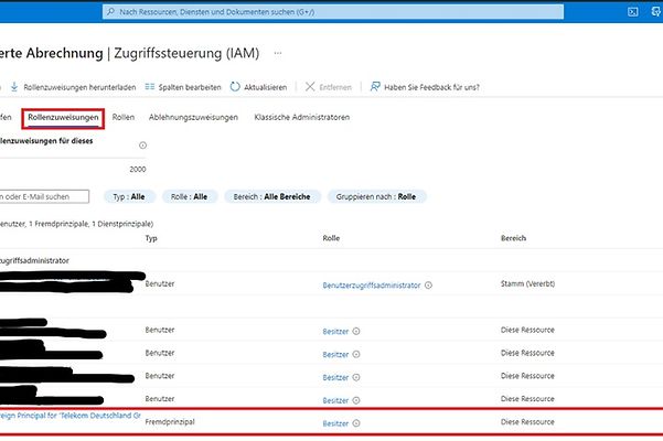 Fremdprinzipal-Rolle (Foreign Principal) ist eine Grundvoraussetzung und kann nicht gelöscht werden