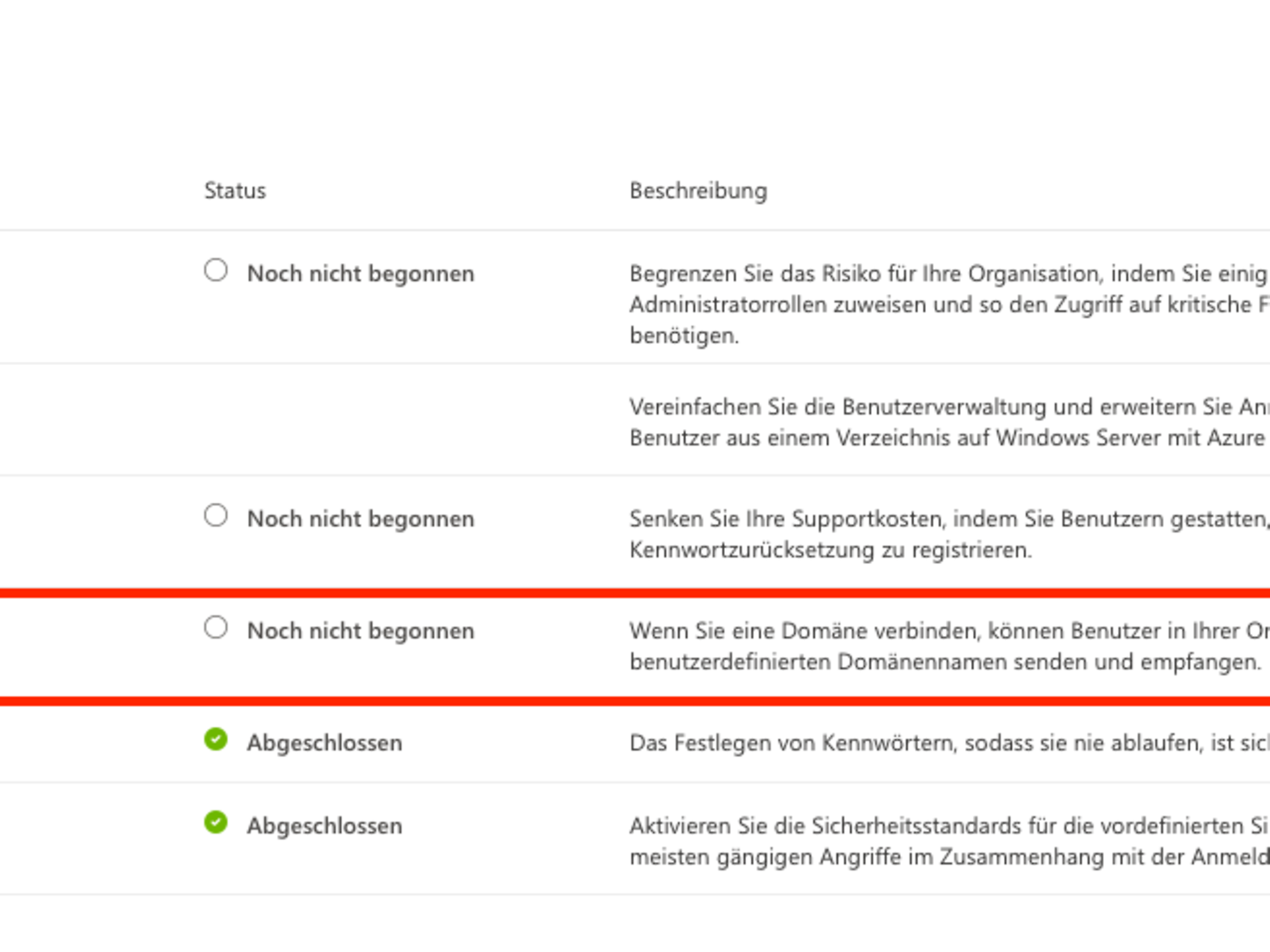 Einrichten Ihrer benutzerdefinierten Domäne