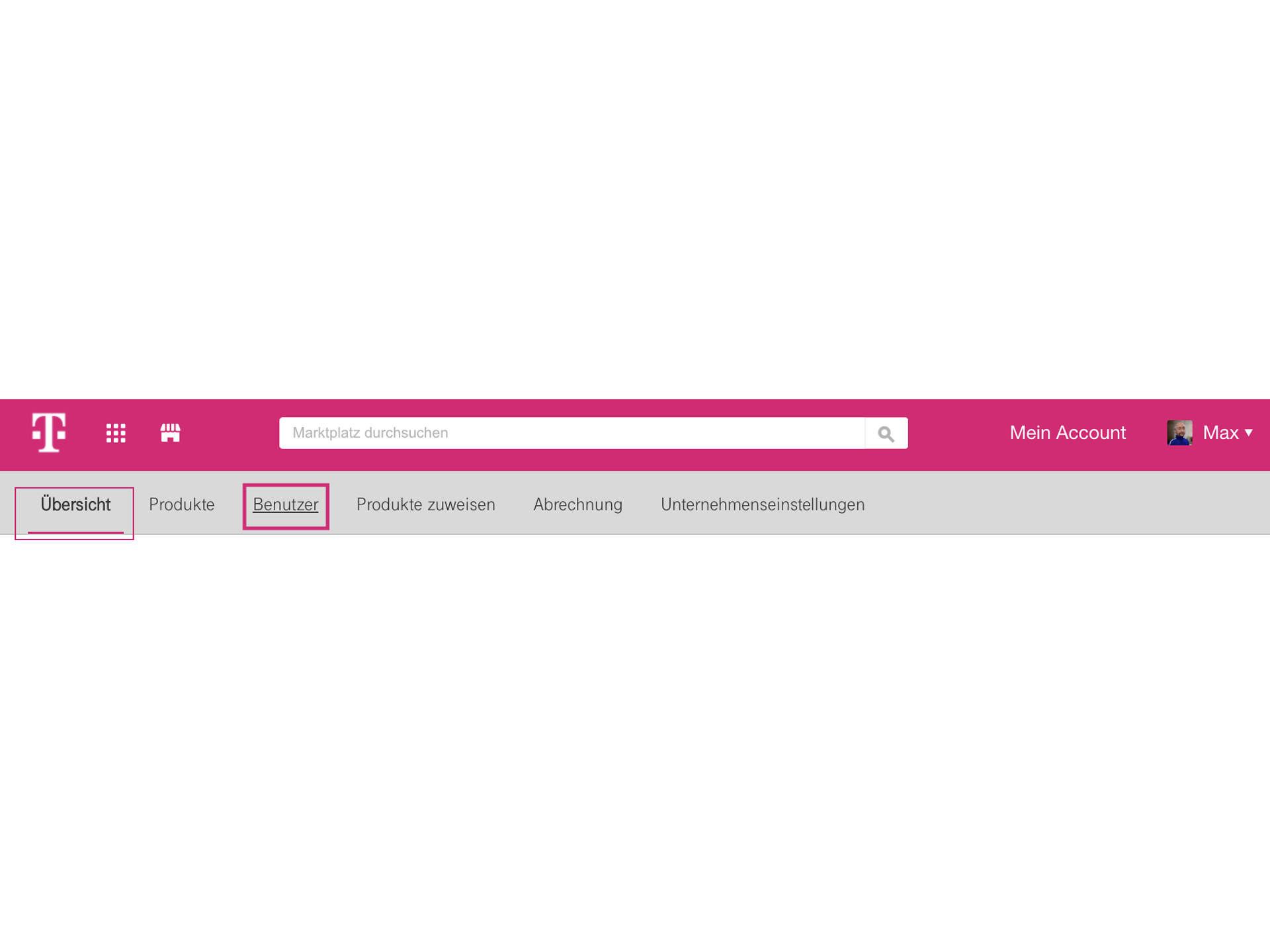 Telekom Cloud Marketplace-Benutzer