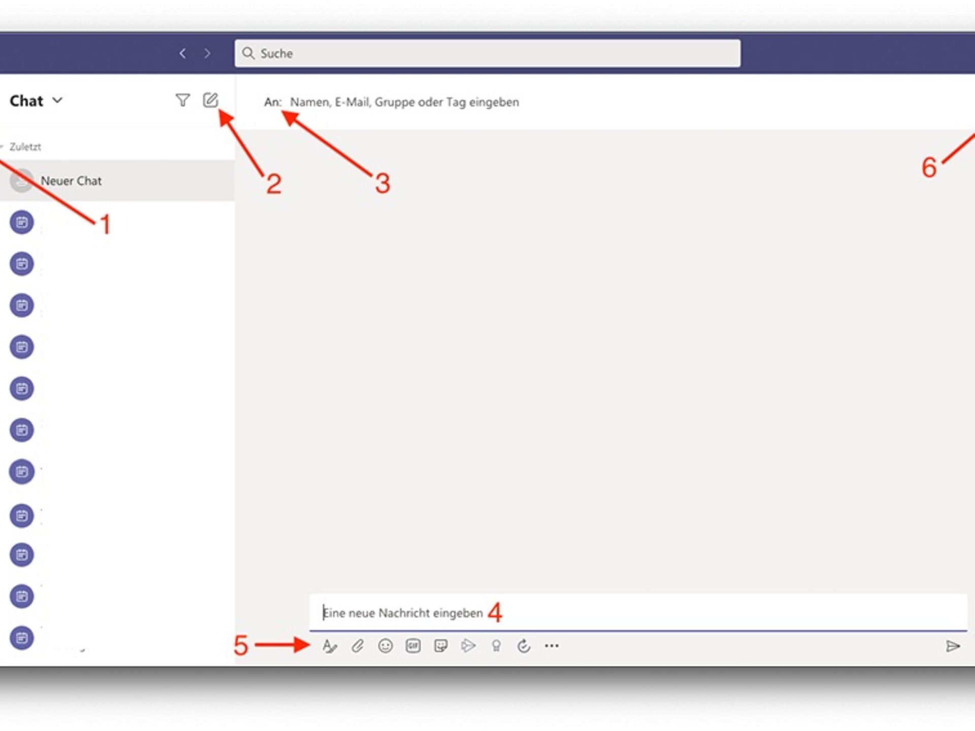 Teams privaten Chat öffnen