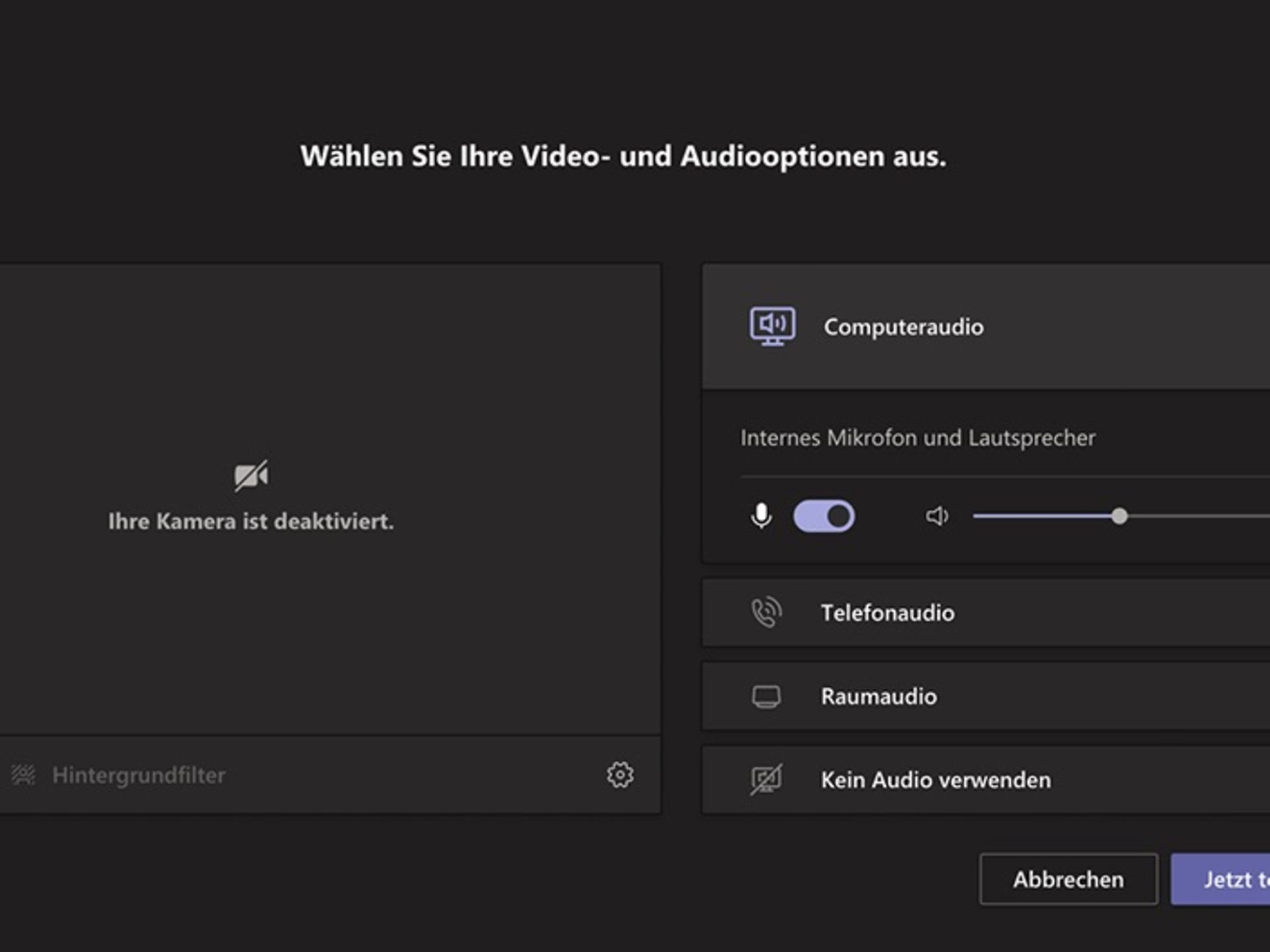 Teams Besprechung beitreten