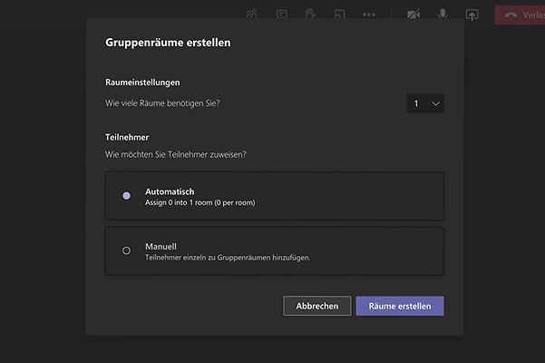 Teams Breakout Room Gruppengespräch
