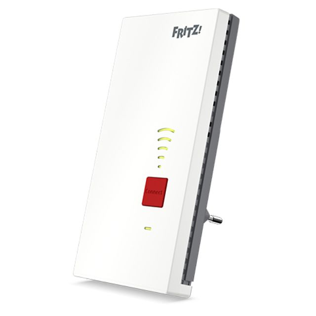 FRITZ!Repeater 2700 vor weißem Hintergrund