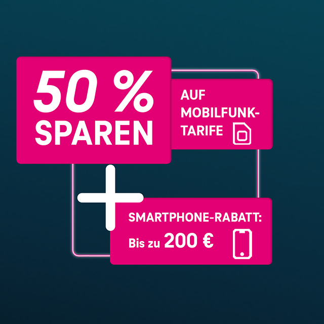 Bühnenbild zur 6 Monate 50% Sparen Aktion