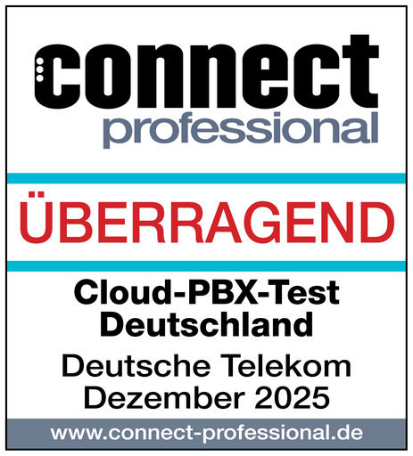 Telekom ranked first in the Cloud PBX Test B2B 2025 by connect professional