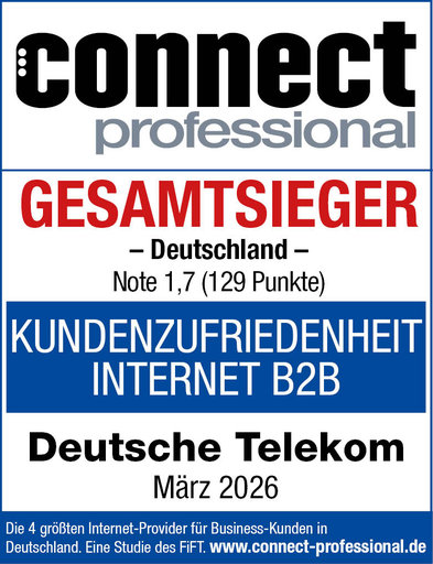 Customer Barometer: Internet B2B – Seal of Approval – Test Winner – Deutsche Telekom