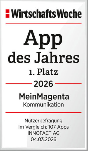 Siegel WiWo-App-des-Jahres-1.Platz-2026-MeinMagenta