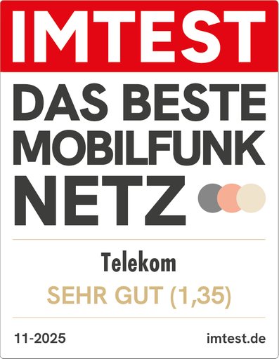 Siegel IMTEST-BestesMobilfunknetz-Telekom-2025